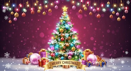 Winter Marry Christmas Background