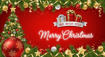 Merry Christmas And Happy New Year Background