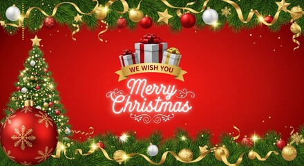 Merry Christmas And Happy New Year Background