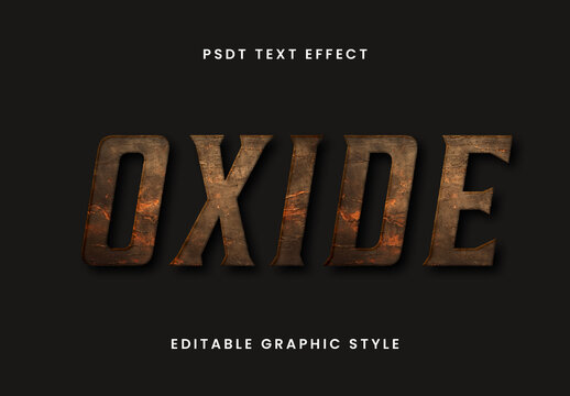 Brown And Black Rusted Metal Text Effect Oxide Industrial Font