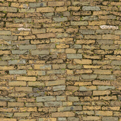 Seamless Rustic Brick Wall Pattern Textured Surface Background