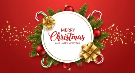 Merry Christmas And Happy New Year Background