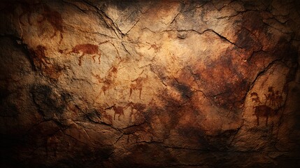 prehistoric paintings on rock walls and caves