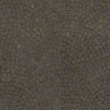 Detailed Cobblestone Surface Texture Seamless Brownish Gray Stone Pattern