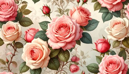 Elegant Pink Roses - A Floral Symphony of Beauty and Grace.