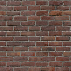 Rustic Dark Red Brickwork Full Frame Construction Material Wall Texture