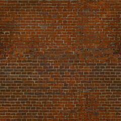 Rustic Red Brick Wall Full Frame Texture for Backgrounds and Overlays