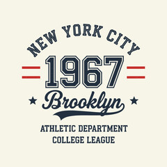 New York City Brooklyn Athletic College League Design