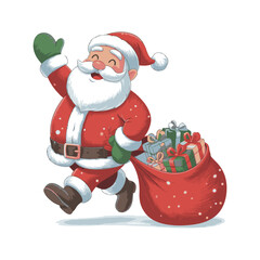 santa claus on a sledge