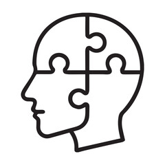 Behavior and adaptation, Human head with puzzle pieces icon