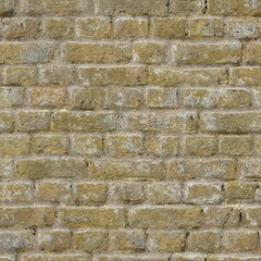 Detailed Rustic Brick Wall Texture with Weathered Mortar Close Up