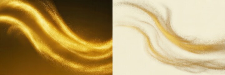 Abstract golden swirls of light and texture