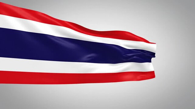 Thailands flag waves in gentle wind
