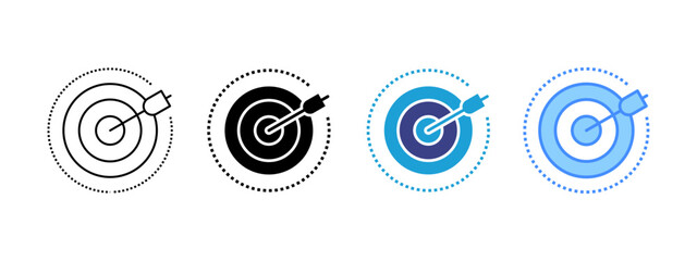 Target icon set multiple style collection