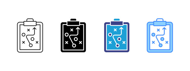 Strategy   icon set multiple style collection