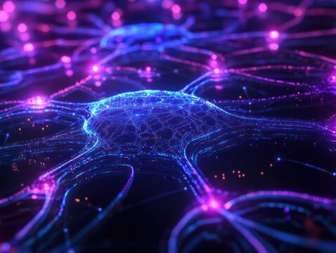 Abstract neural network illustration