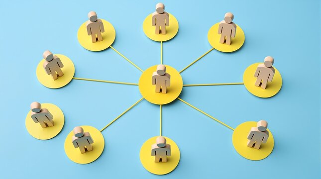 Understanding network marketing a visual representation of business connections and social networking model - Powered by Adobe