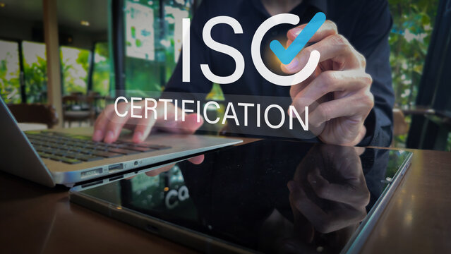 Modern Workspace with ISC Certification Overlay