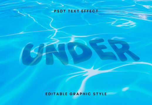 Blue Underwater Text Effect Liquid Water Font