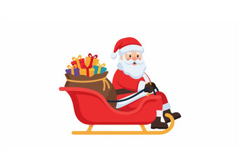 Santa riding sleigh