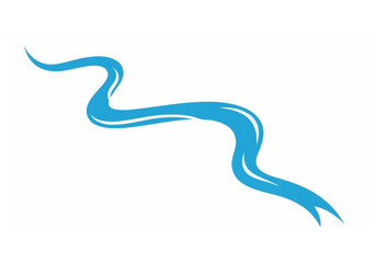 Fototapeta premium Flowing ribbon trail with curve