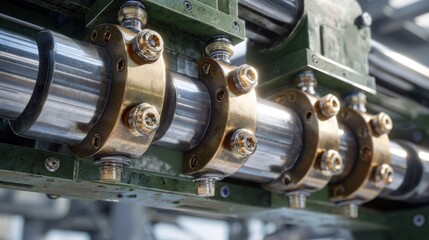 Close up industrial machinery components