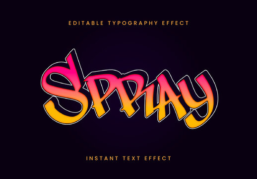 Pink And Yellow Graffiti Text Effect Gradient Urban Bold Font