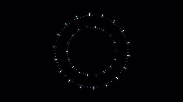 animation circle screening technology, element shape on transparent backgorund 4k video