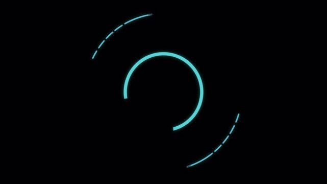 circle screening animation on transparent backgorund 4k video