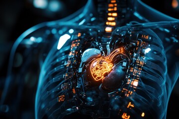 Human body anatomy digital illustration