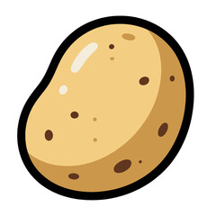 Fototapeta premium Golden Potato with Dark Spots and Light Highlights