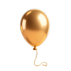 Golden Metallic Balloon with String