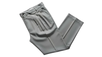 Formal tailored garment featuring pleats rests diagonally against a pure black background