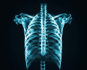 Human torso x ray illustration