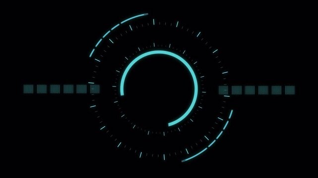 screening animation circle on transparent backgorund 4k video