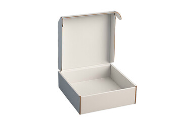 open cardboard gift box isolated 