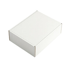 Open white cardboard box