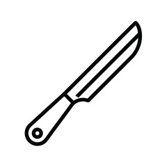 Butter Knife Outline Vector Illustration