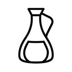 Carafe Outlined In Bold Vector Illustration