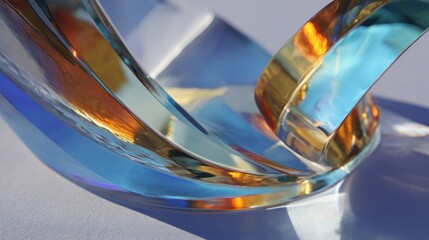 Abstract glass art piece