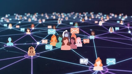 Connected women communication in a digital network - Powered by Adobe