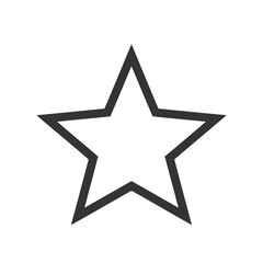 A simple, handdrawn outline of a fivepointed star, isolated on a