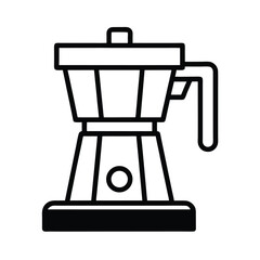 Espresso Machine Outline Vector Illustration
