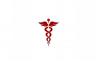 Medical Caduceus Logo Design with Company Name and Tagline. High quality