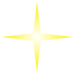 yellow geometric star pattern with transparent background for clip art or design elements