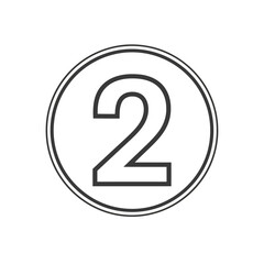 Number 2 inside a double circle