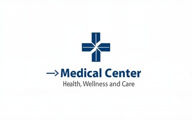 Fototapeta premium Innovative and Modern Logo Design Representing a New Medical Center Focusing on Health Wellness and Care Creating a Trustworthy Professional Image. High quality