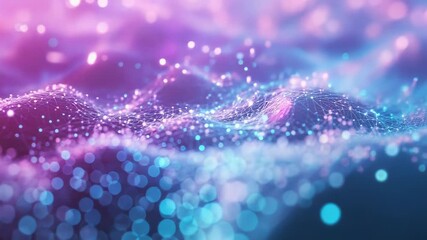 Abstract network connecting particles showing digital data stream - Powered by Adobe