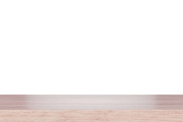 3d wooden tabletop with clean white background. minimal luxury concept. bright high-key studio scene with copy space for product branding advertising display. 3d render.