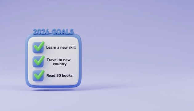 2024 goals checklist green check learn new skill travel new country read book motivation